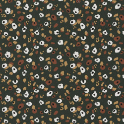 Printed Cotton LYAD Charcoal / Tawny